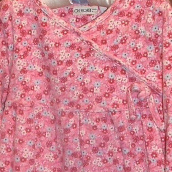 Cherokee - Girl's Long Sleeve A-Line Floral Dress - Picture 3 of 3